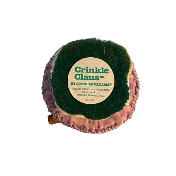 Possible Dreams Crinkle Claus Santa Claus Figurine Christmas Pine Cone Red Bird - Picture 7 of 7